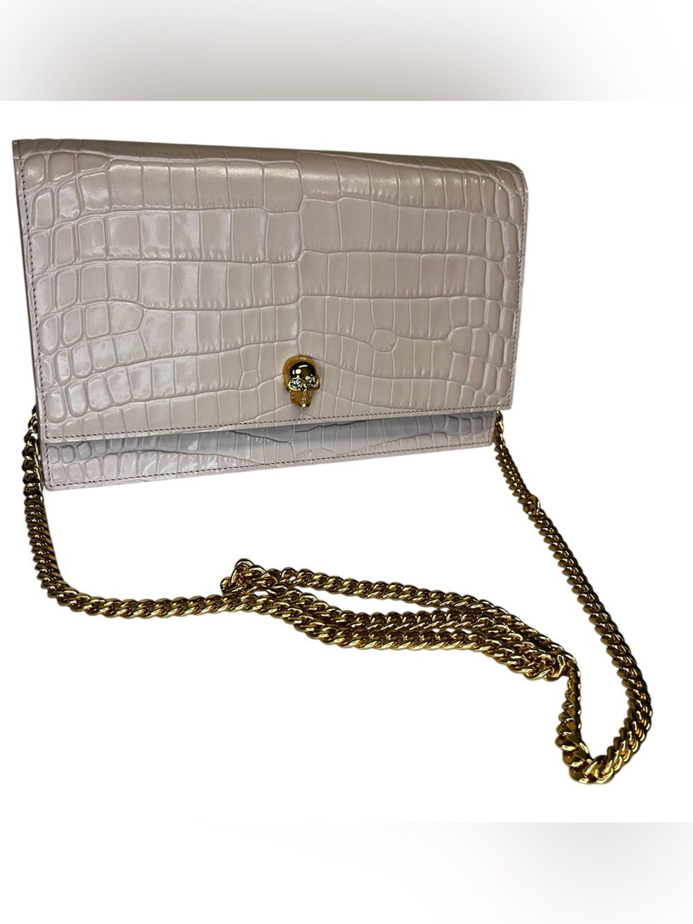 Alexander McQueen Embossed Skull Bag With Dustbag And Tags MSRP $1290